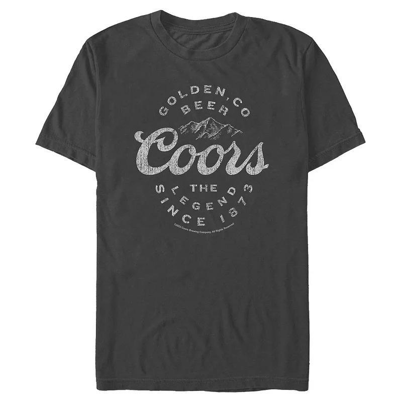 Mens Coors Light COORS SIGN Graphic Tee Navy Grey Product Image