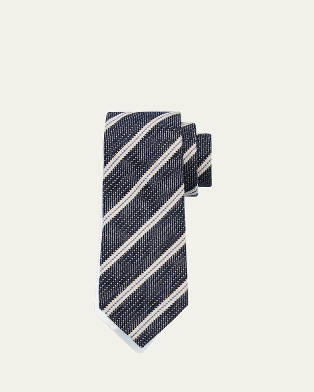 Mens Wool Jacquard Stripe Tie Product Image