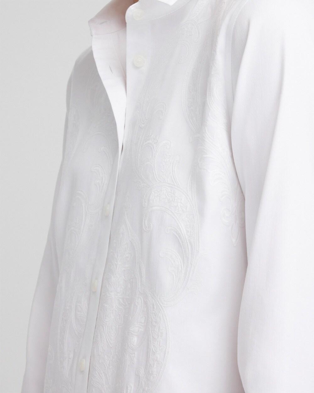 No Iron™ Embroidered Sateen Stretch Tunic Product Image