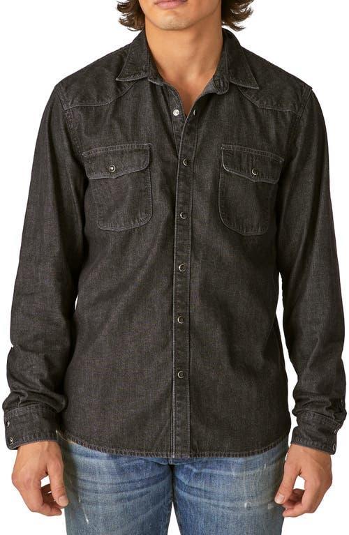 Lucky Brand Sawtooth Denim Snap-Up Western Shirt Product Image