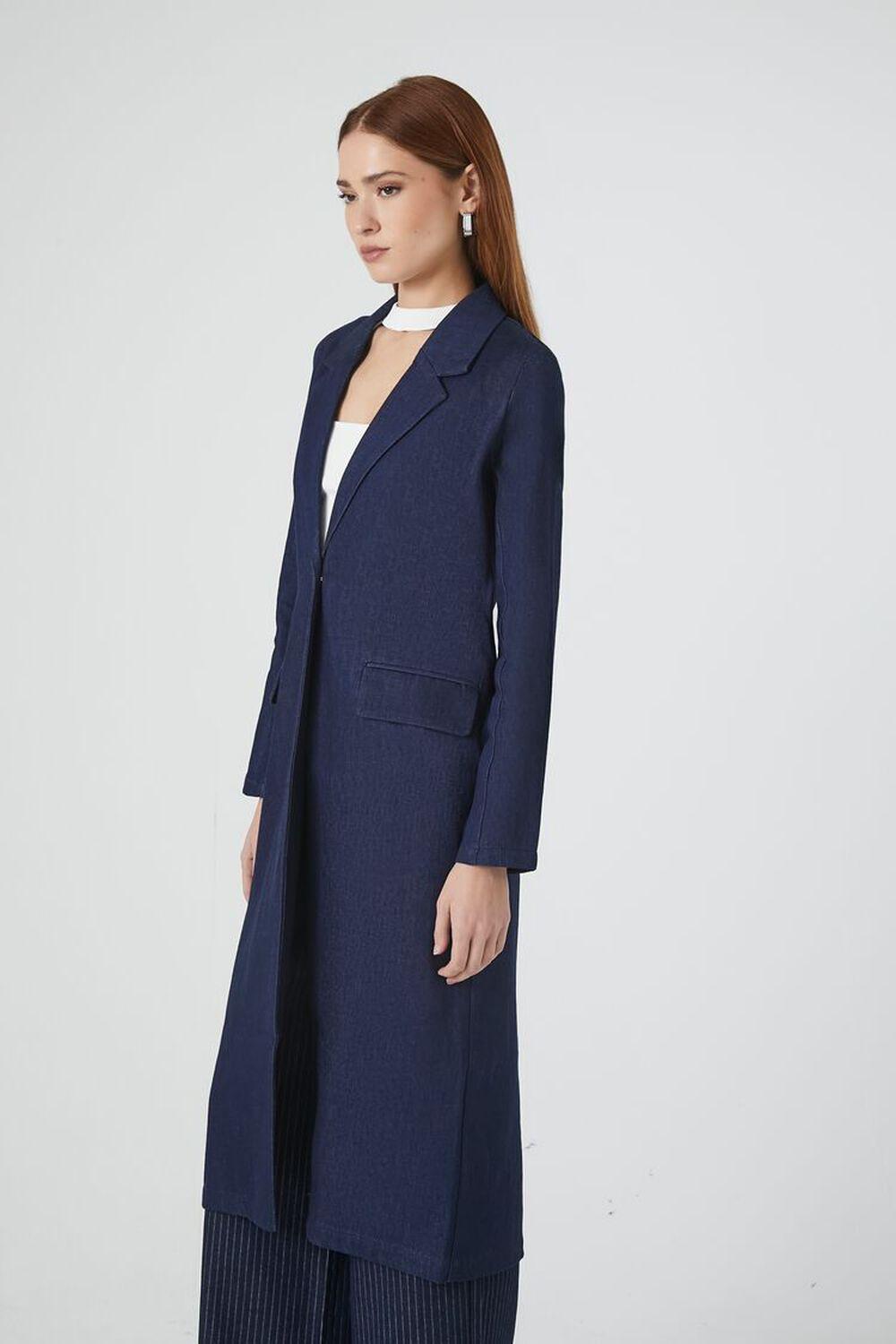 Notched Denim Trench Coat | Forever 21 Product Image