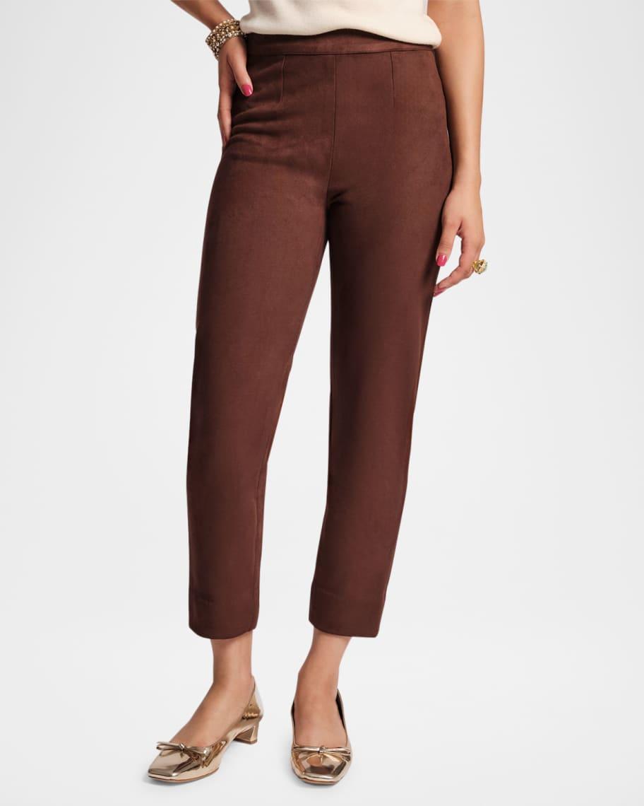 Lucy Cropped Microsuede Pants Product Image