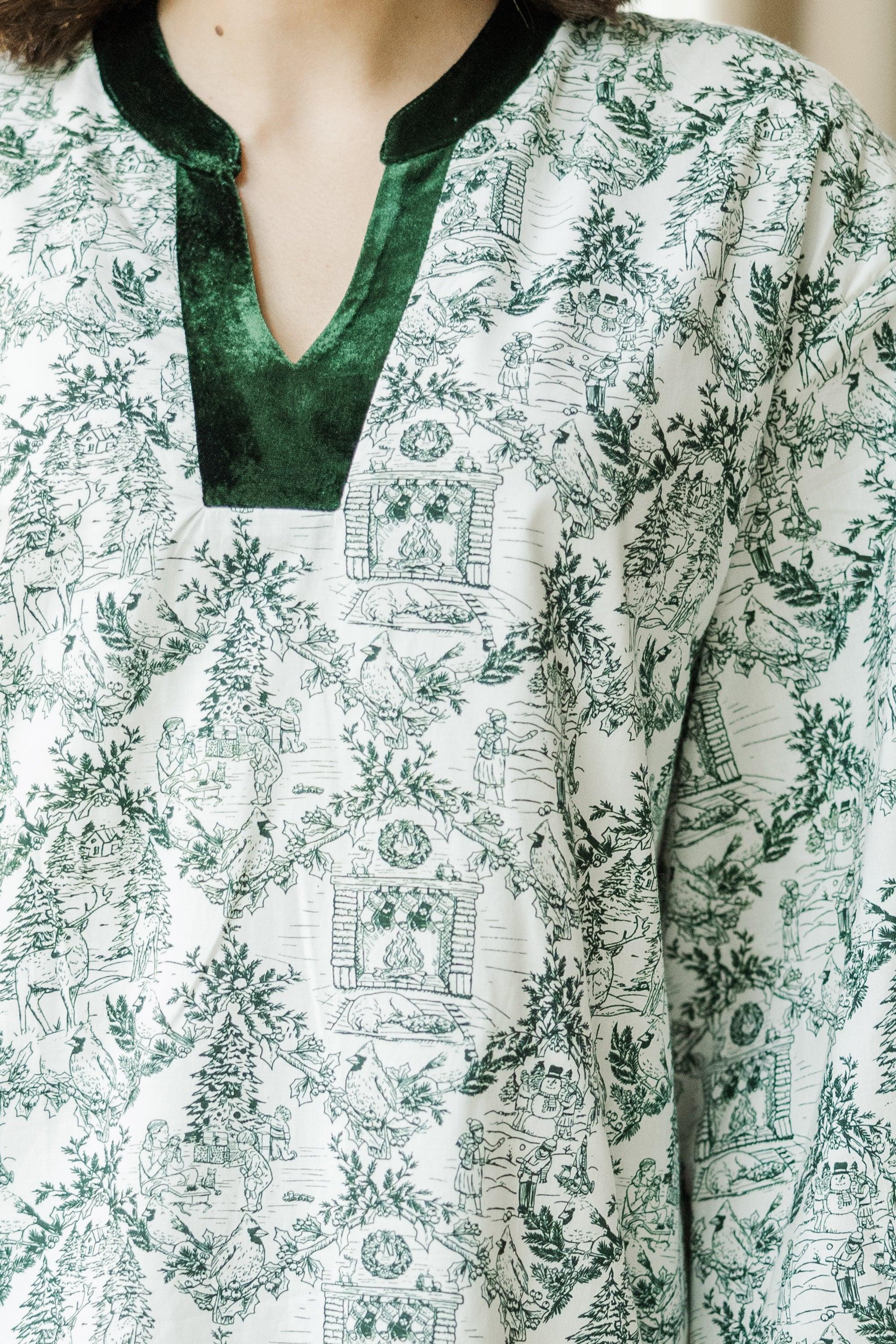 All Your Wishes Green Toile Dress Female Product Image