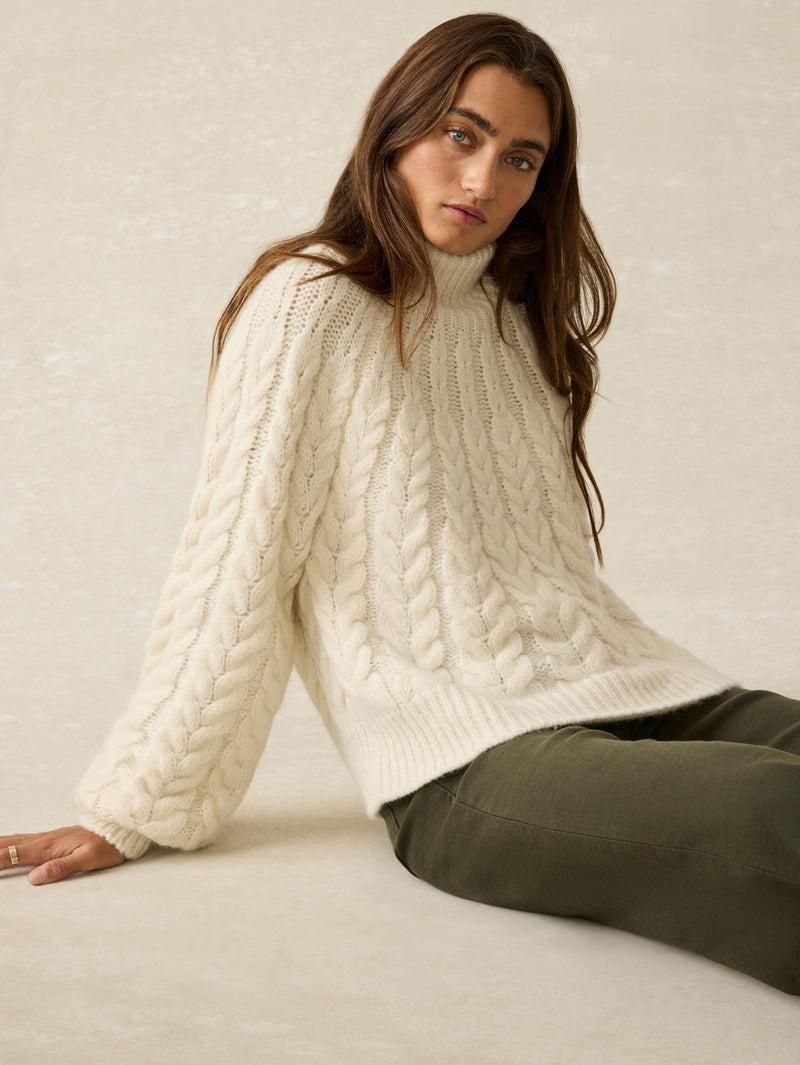 Frost Cableknit Sweater - Cream Product Image