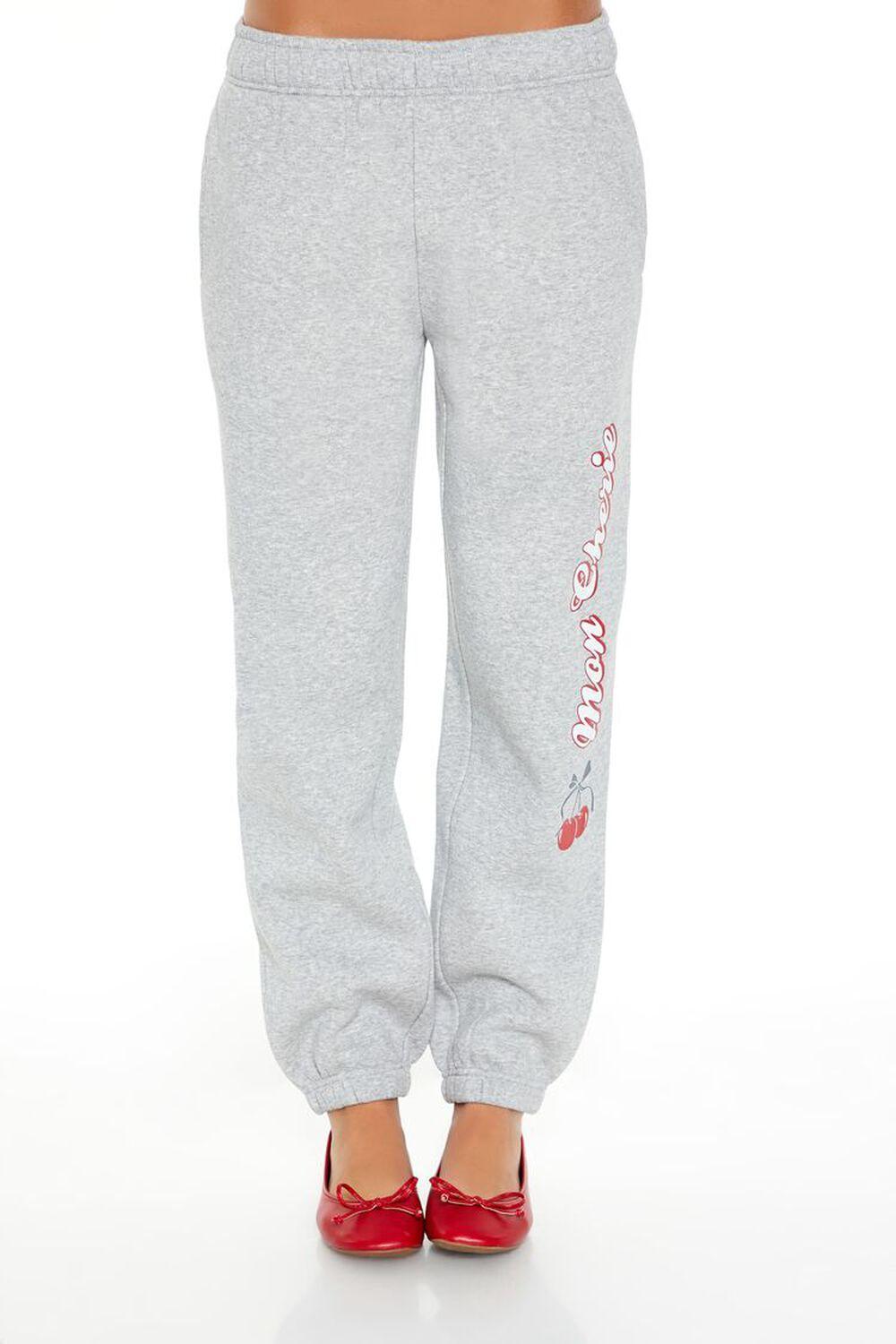 Mon Cherie Cherry Fleece Joggers | Forever 21 Product Image