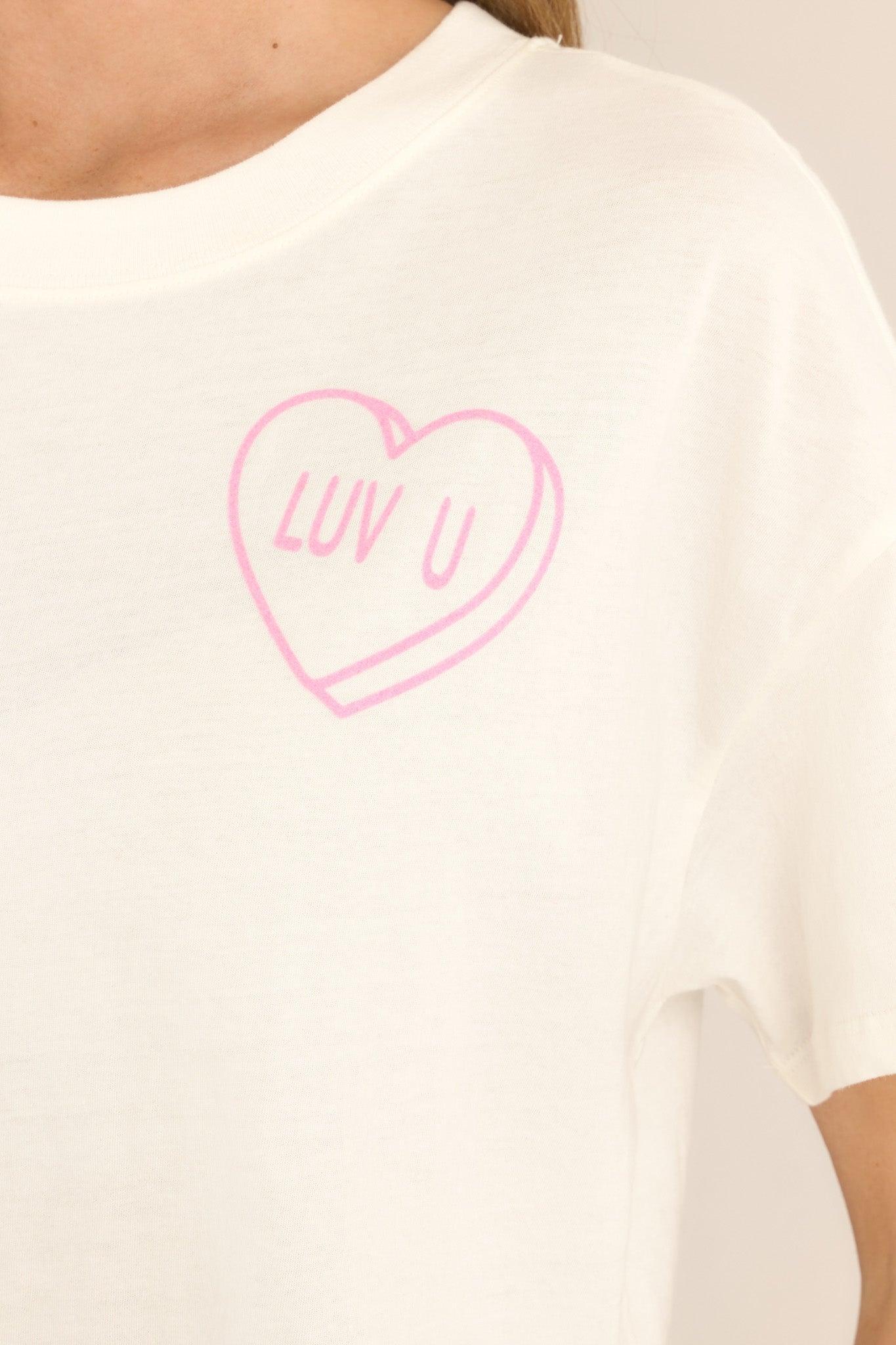 Z Supply Z-Supply Luv U Vanilla Ice Tee Ivory Product Image