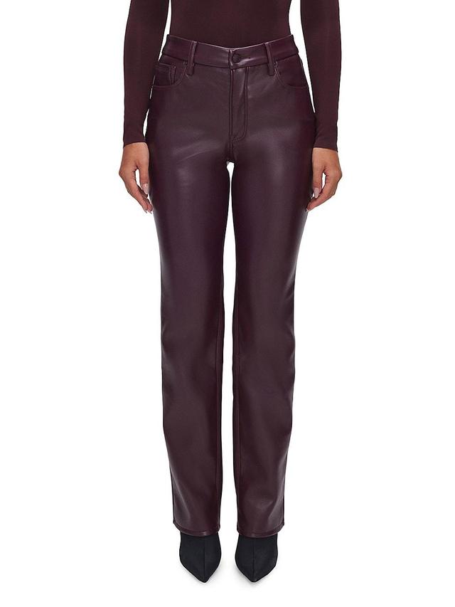 Good American Better Than Leather Faux Leather Good Icon Pants Product Image