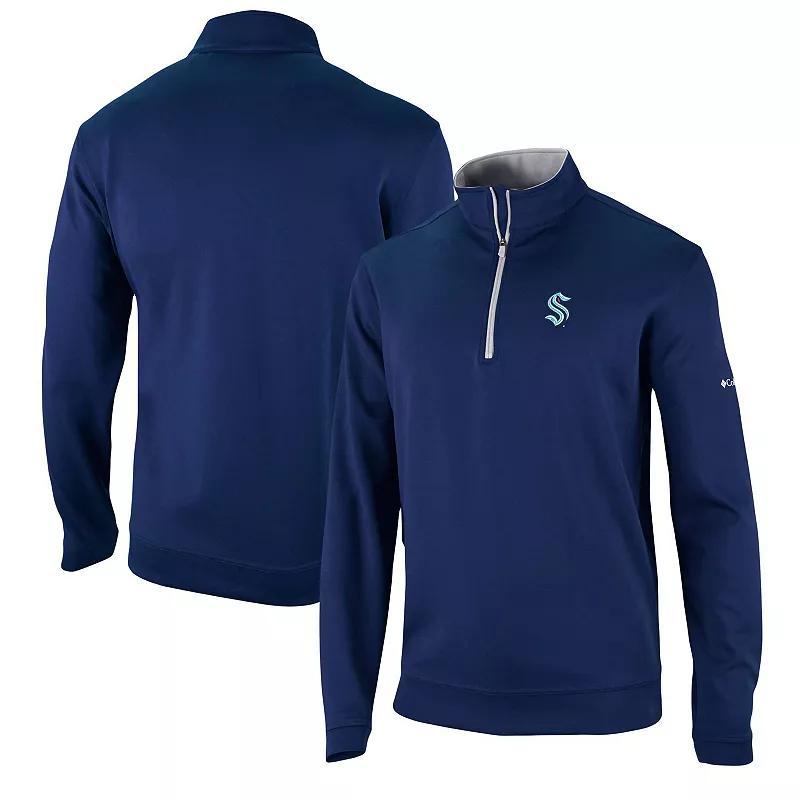 Mens Columbia Deep Sea Blue Seattle Kraken Wickham Hills Omni-Wick Quarter-Zip Jacket Krk Blue Product Image