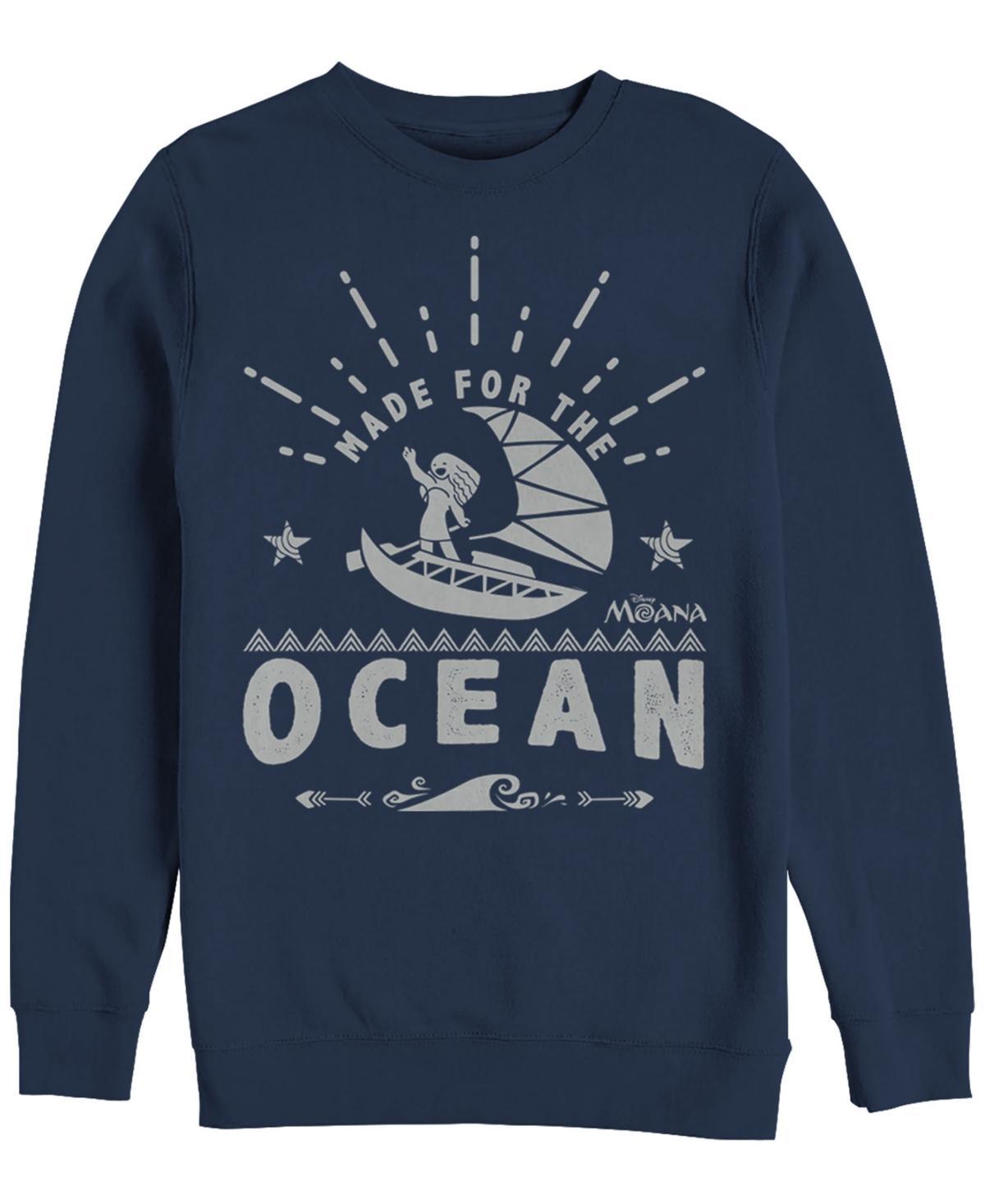 Mens Disneys Moana Made For The Ocean Sweatshirt Blue Product Image