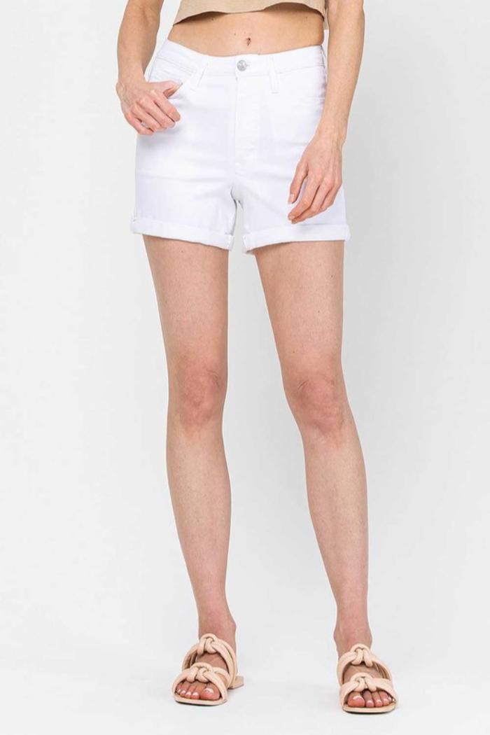 High Rise Cuffed Shorts Product Image