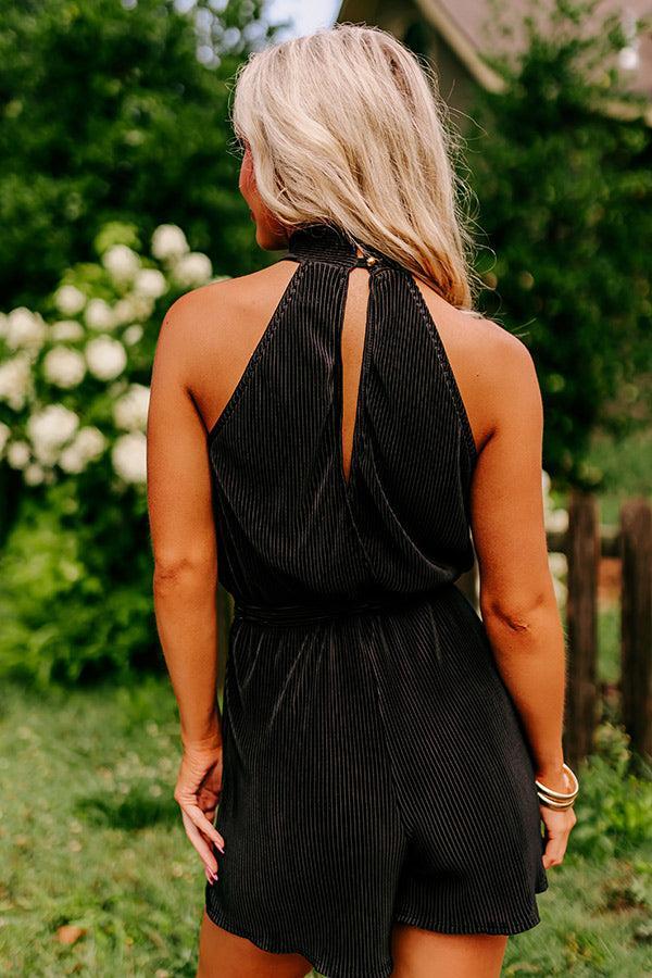 Pleats To Meet You Romper In Black Product Image