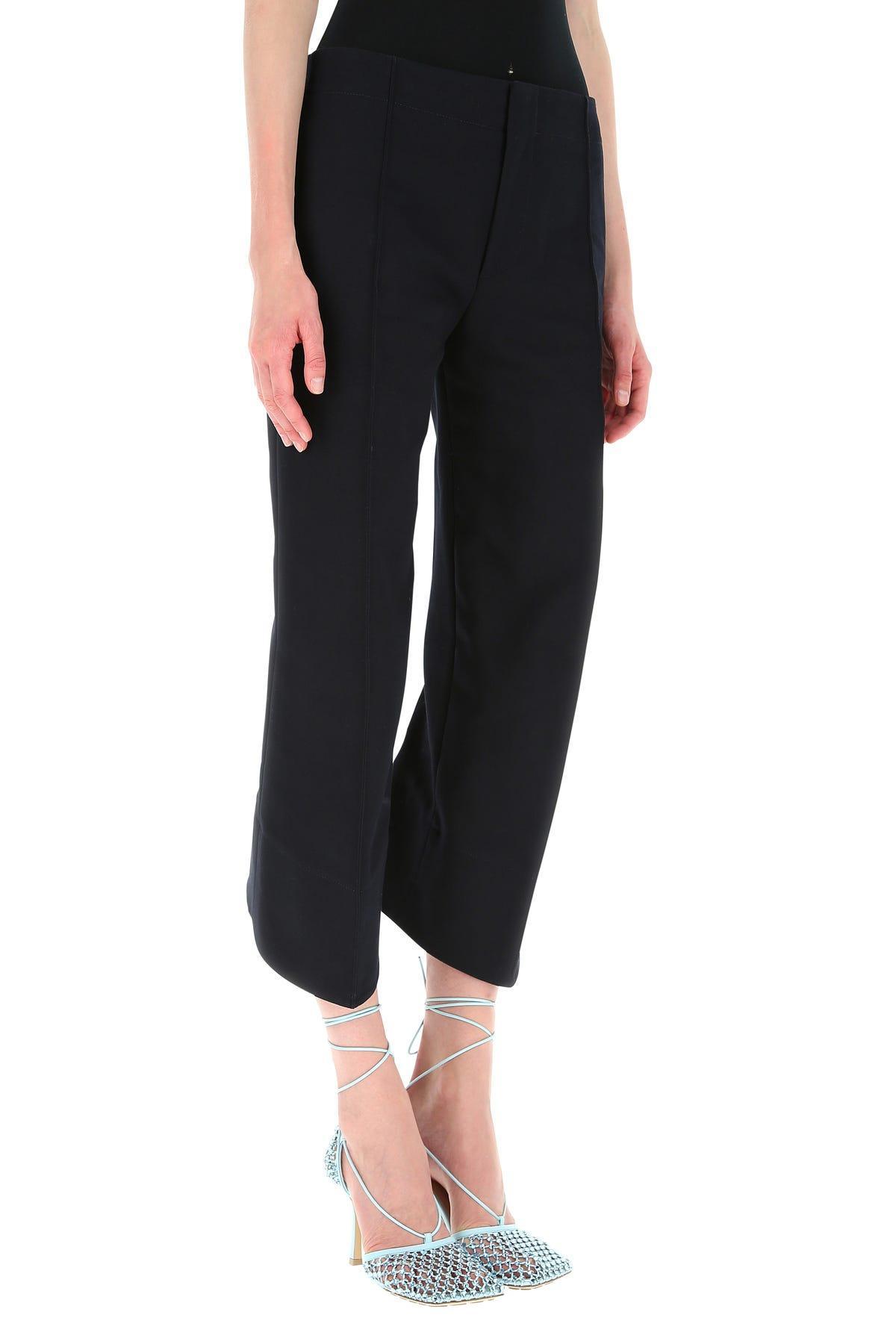 Wool Cropped Trousers In Black Product Image