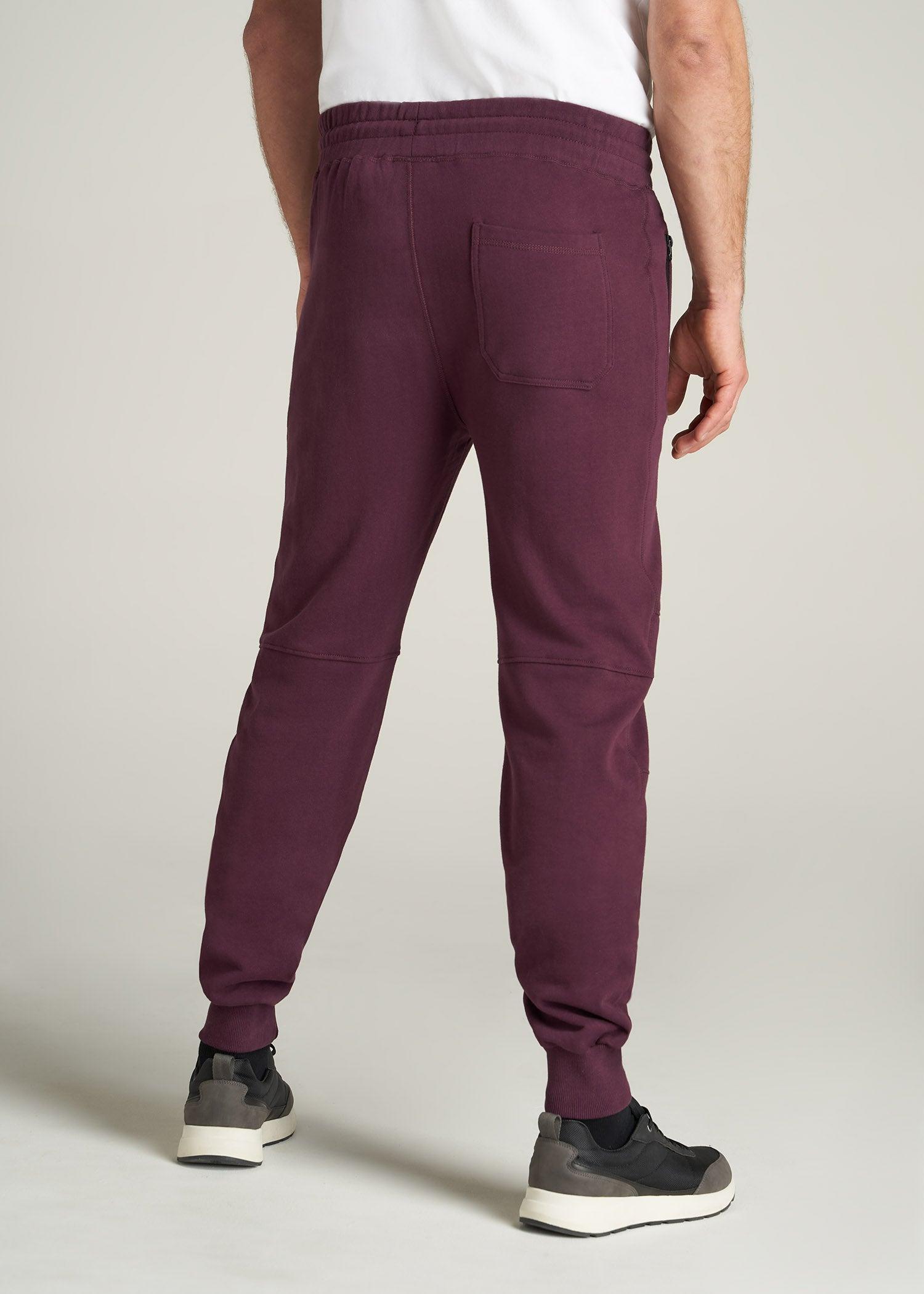 Wearever French Terry Men's Tall Joggers in Maroon Product Image