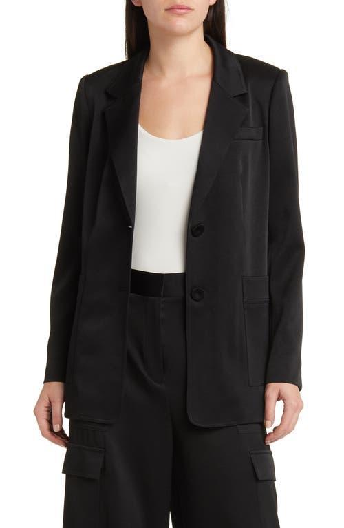 Womens Madelyn Satin-Back Crepe Two-Button Blazer Product Image