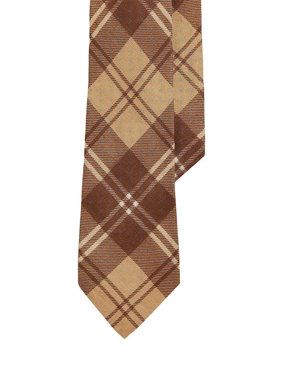 Mens Tonal Plaid Linen Tie Product Image