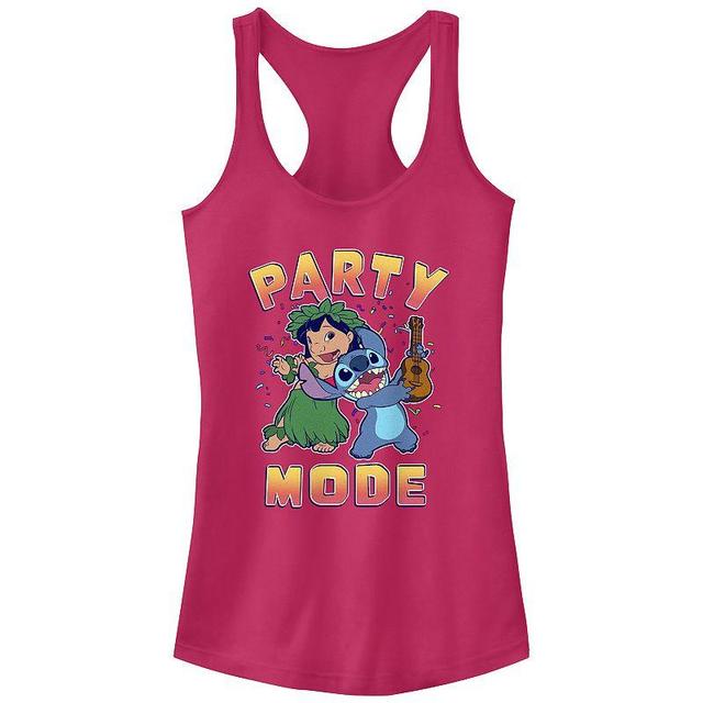 Disneys Lilo & Stitch Womens Party Mode Racerback Tank Top, Girls Product Image