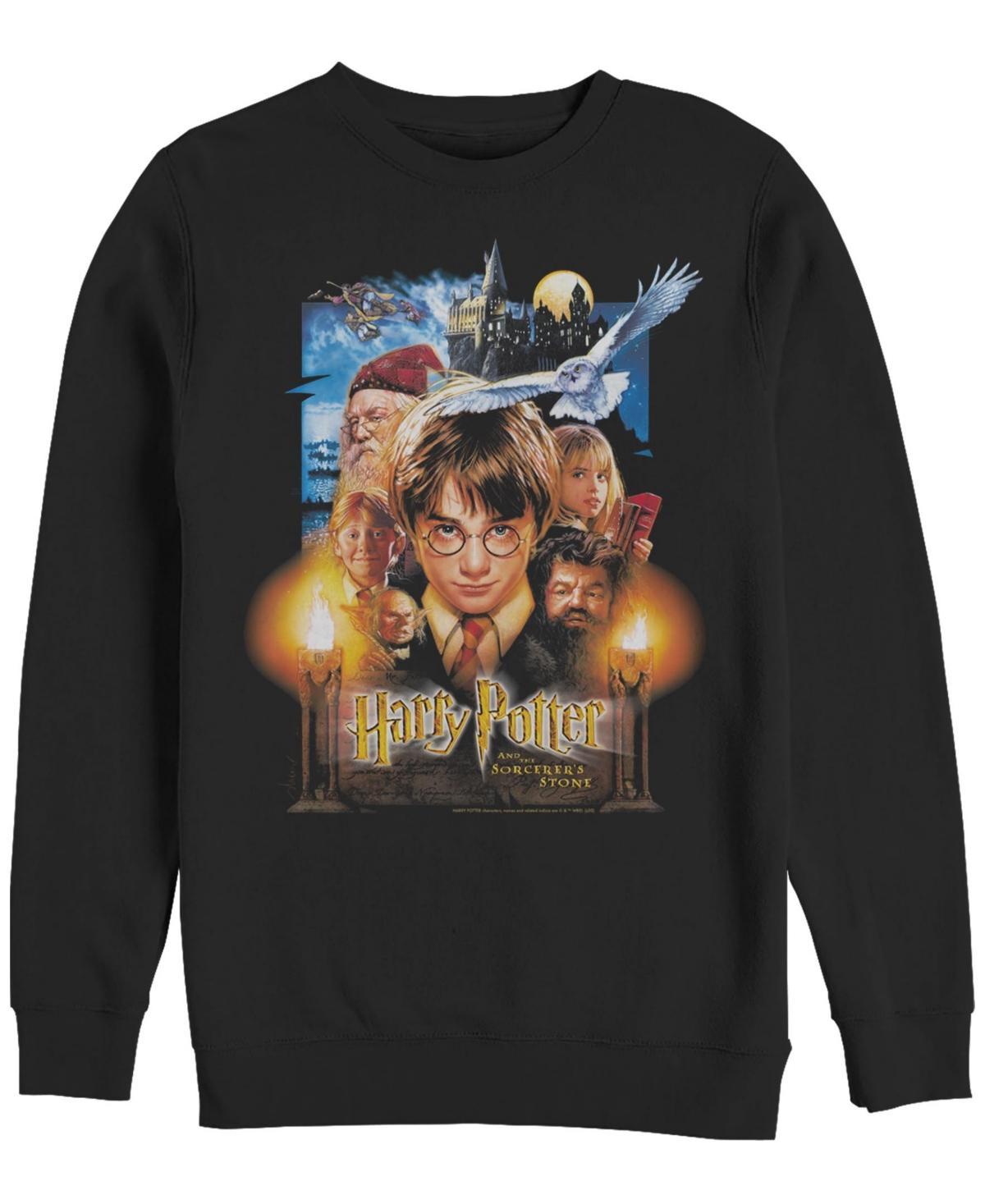 Mens Harry Potter And The Sorcerers Stone Poster Sweatshirt Black Product Image