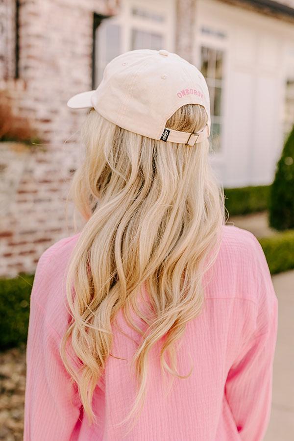 Put A Bow On It Embroidered Baseball Cap in Cream Product Image