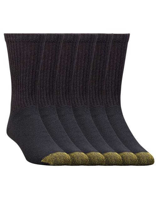 Mens 6-Pack Extended Athletic Crew Socks Product Image