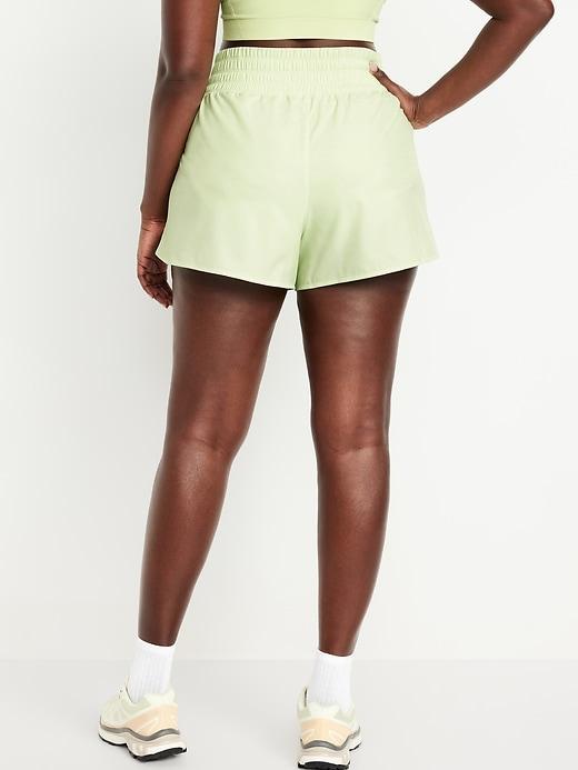 Extra High-Waisted Crinkle Run Shorts -- 3-inch inseam Product Image