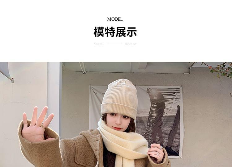 Hooded Toggle Plain Long Coat Product Image