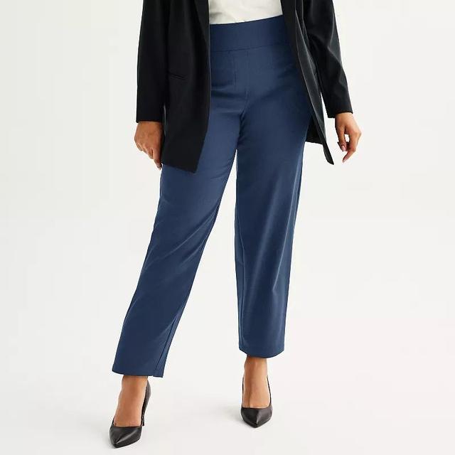 Plus Size Nine West Pull-On Staight Ankle Pants, Womens Product Image