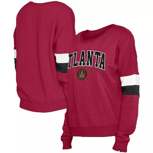 Womens 5th & Ocean by New Era Red Atlanta United FC Pullover Sweatshirt Product Image