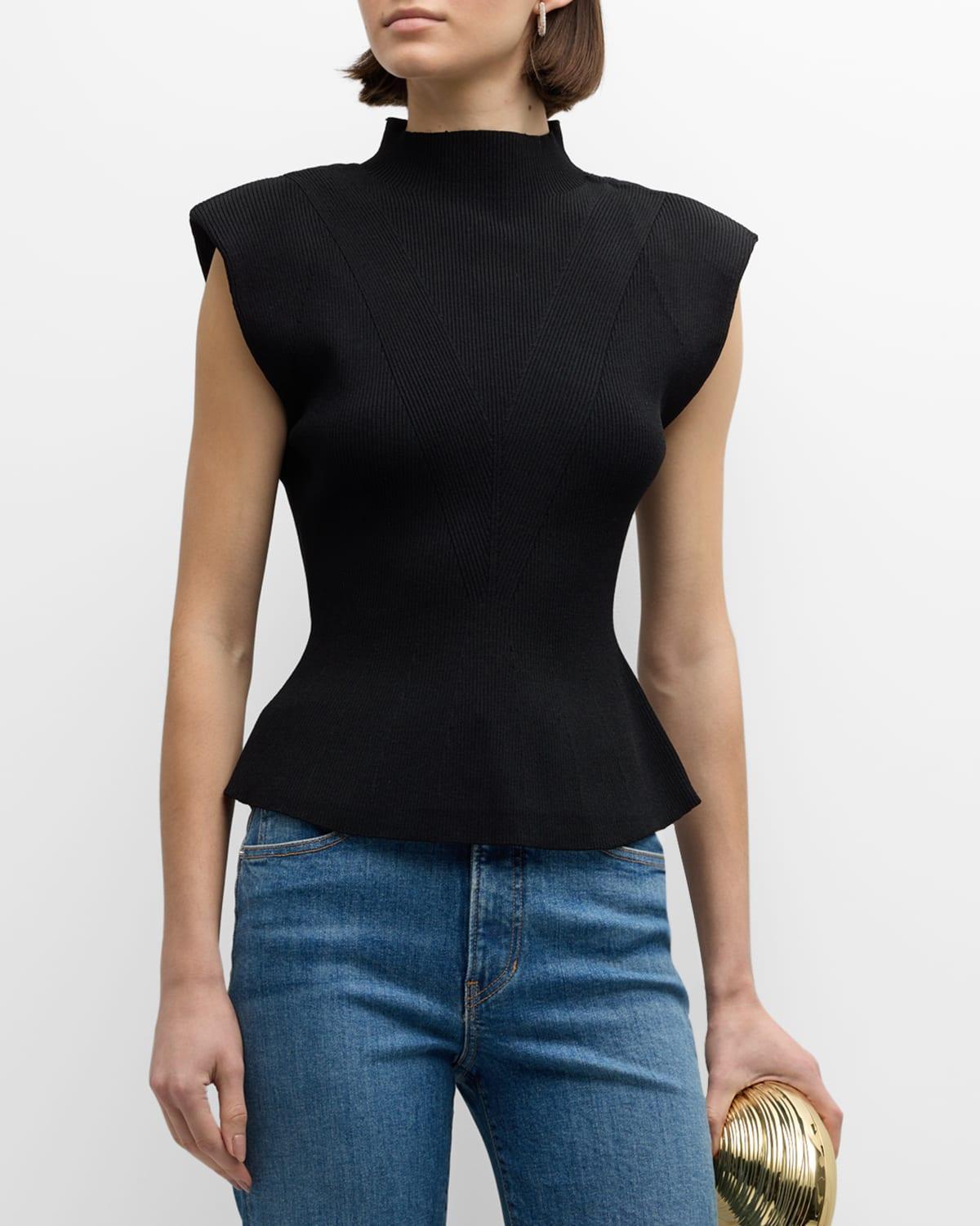 Womens Cio Rib-Knit Sleeveless Sweater Product Image