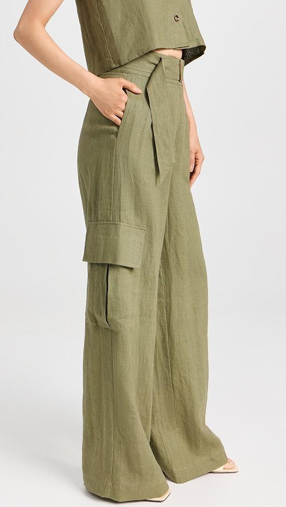 HEVRON Maggie Linen Pants | Shopbop Product Image