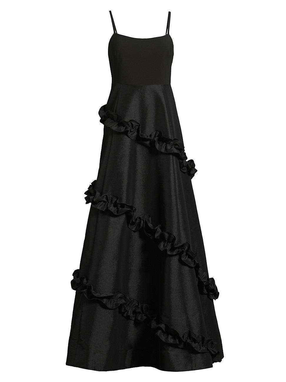 Womens Arissa Ruffle-Trim Ballgown Product Image