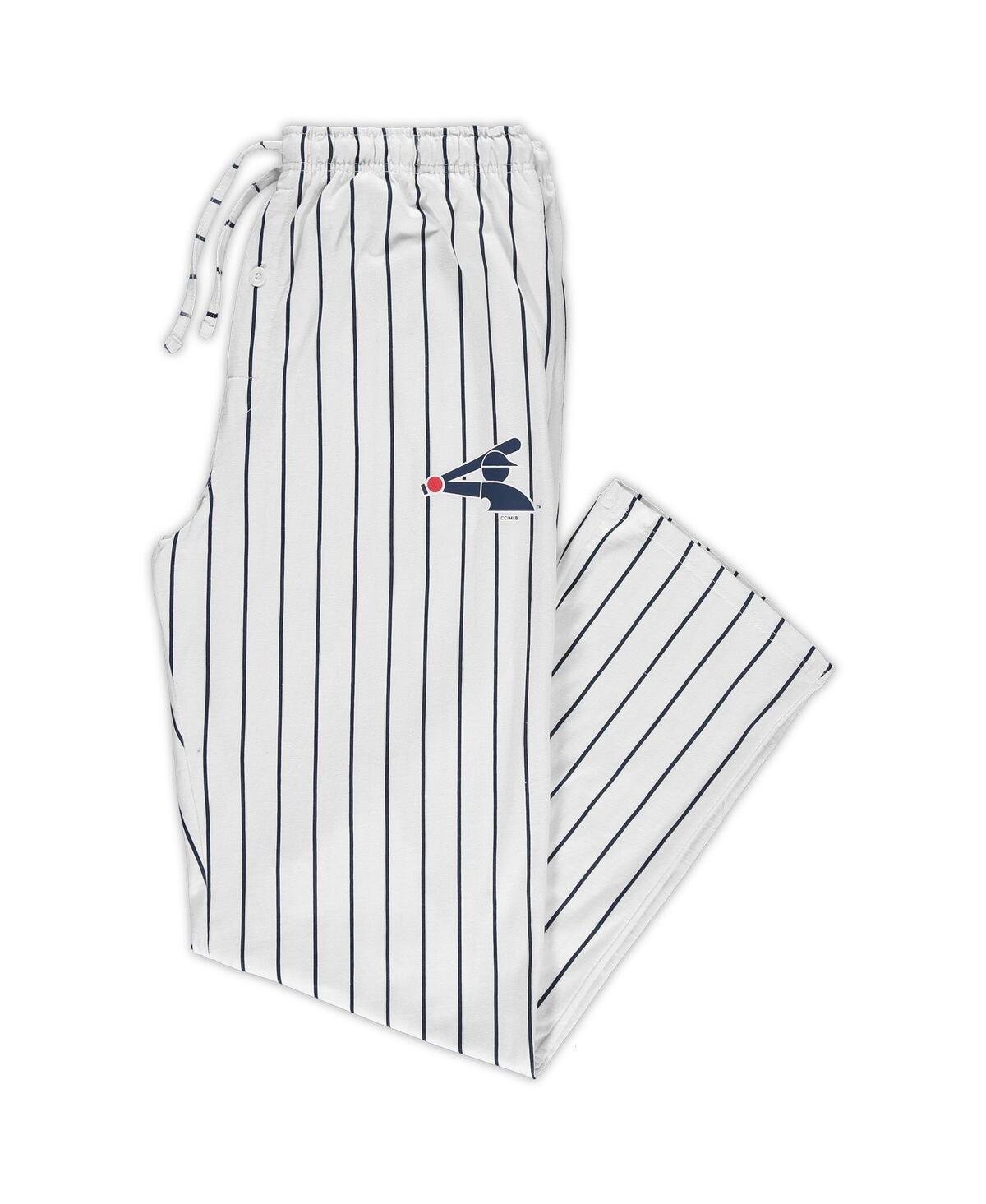 Mens White Chicago White Sox Big and Tall Pinstripe Sleep Pants - White Product Image