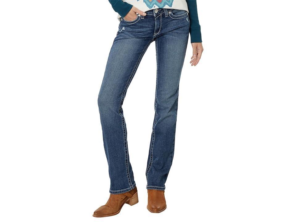 Ariat Real Mid- Rise Arrow Fit Gianna Stackable Straight Leg Jeans in Stryker (Stryker) Women's Jeans product image