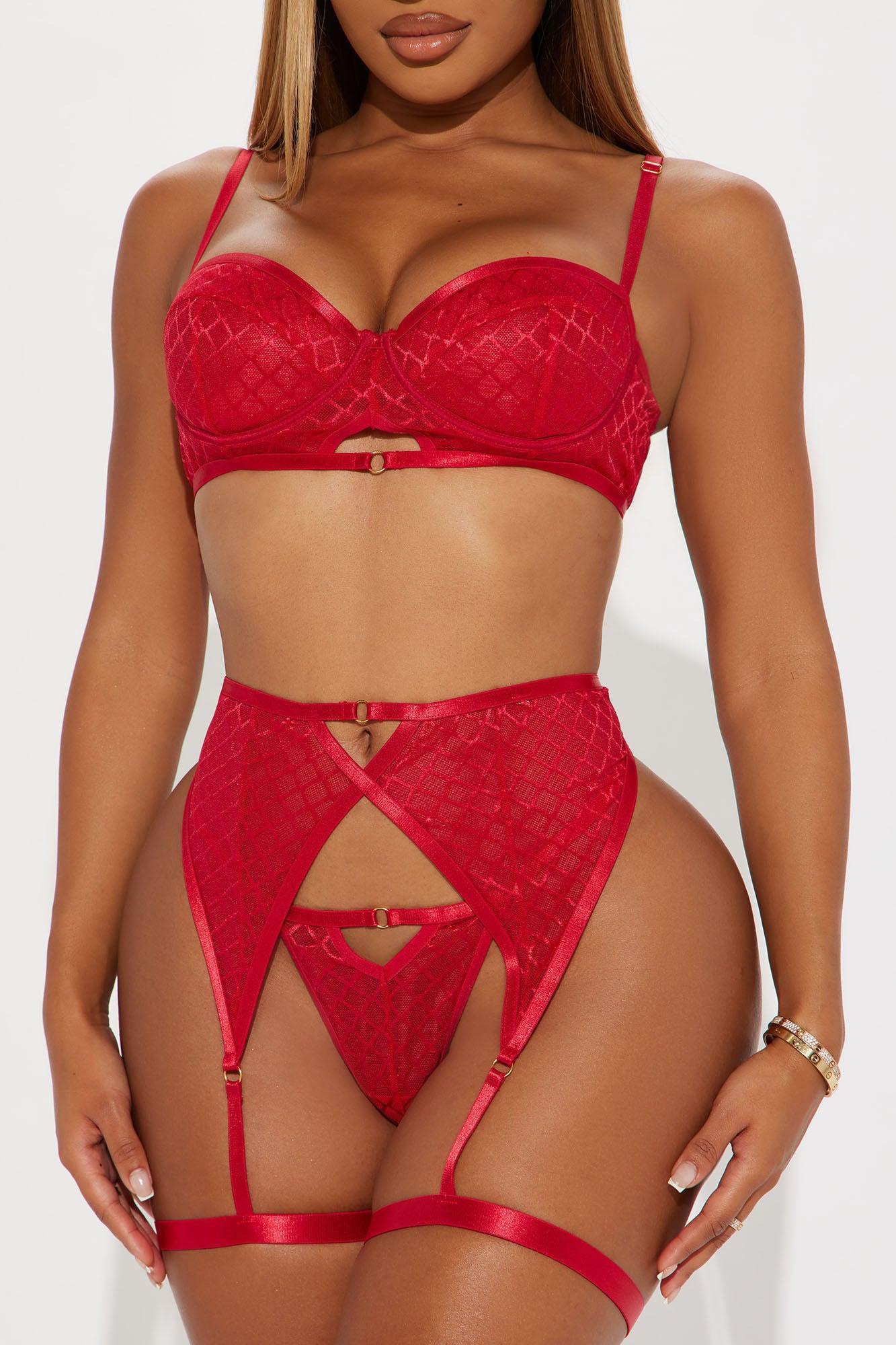 Be Your Favorite Mesh 3 Piece Set - Red Product Image