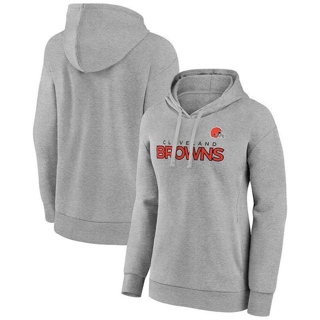 Womens Fanatics Branded Heathered Gray Cleveland Browns Checklist Crossover V-Neck Pullover Hoodie Product Image