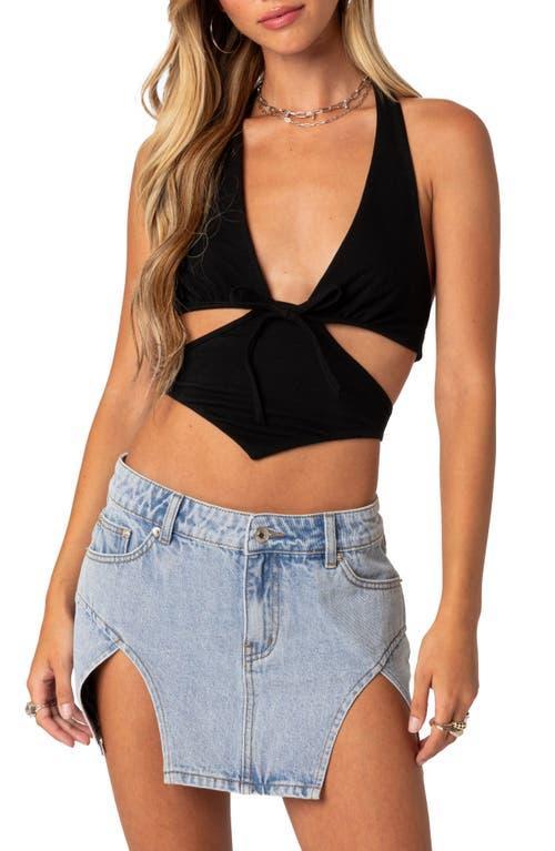 EDIKTED Cady Cutout Crop Halter Top Product Image