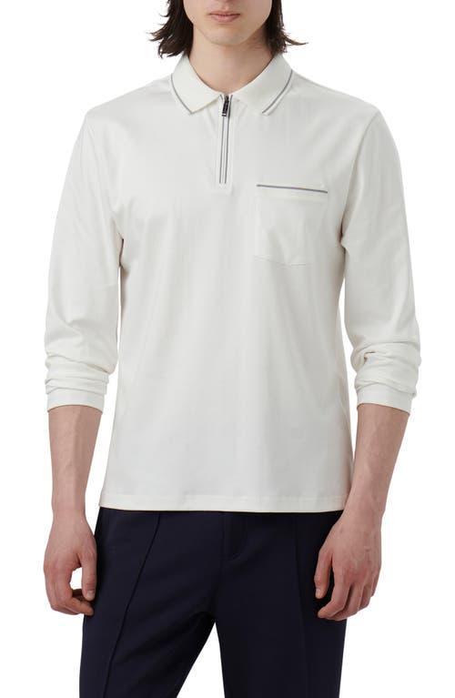 Mens Quarter-Zip Long-Sleeve Polo Shirt Product Image