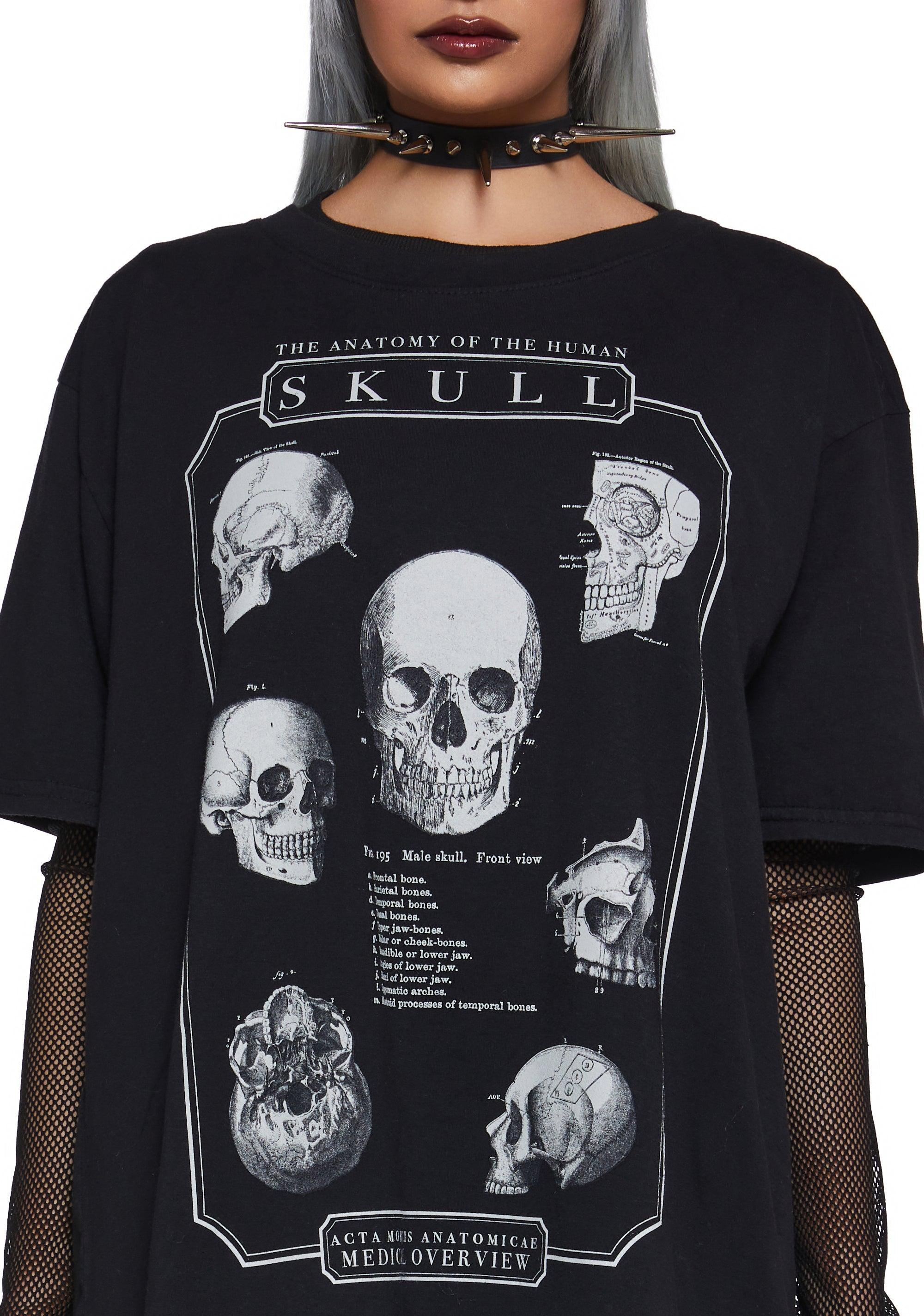 Skull Knowledge Oversized Tee Girls Product Image