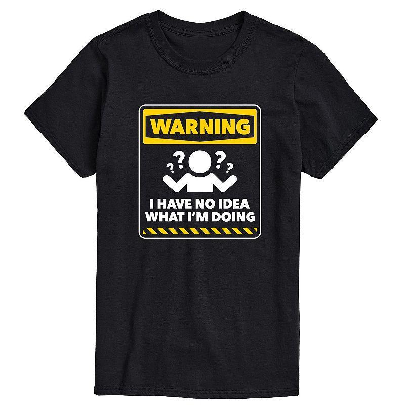 Mens Warning No Idea Tee Product Image