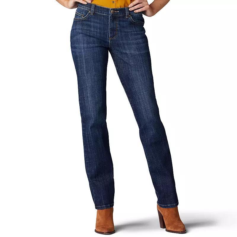 Womens Lee Relaxed Fit Straight-Leg Jeans Dark Blue Product Image