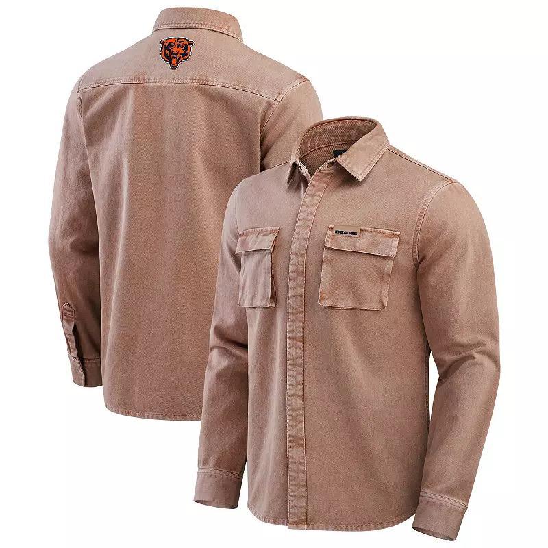 Mens Darius Rucker Collection by Fanatics Chicago Bears Garment Dyed Long Sleeve Full Snap Shirt Product Image