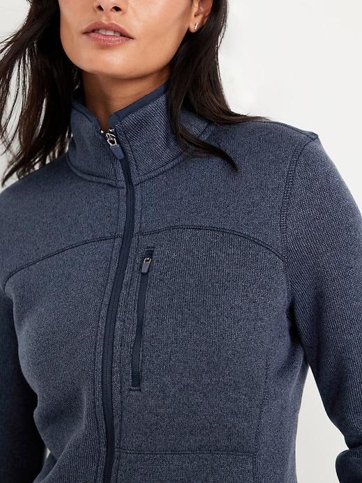 Fleece-Knit Zip Jacket Product Image