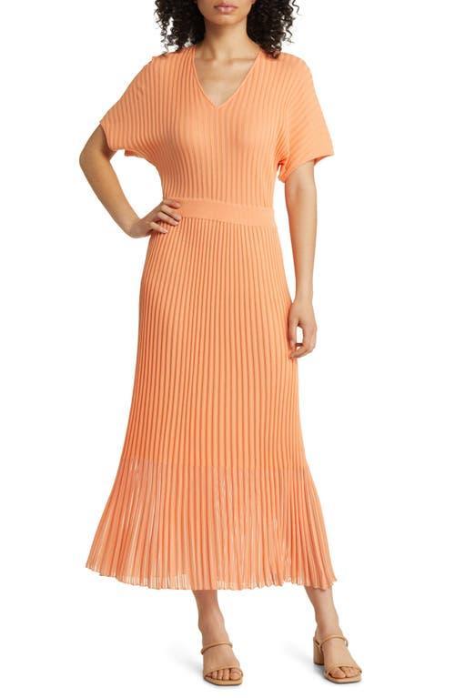 Womens Rib-Knit A-Line Midi-Dress Product Image