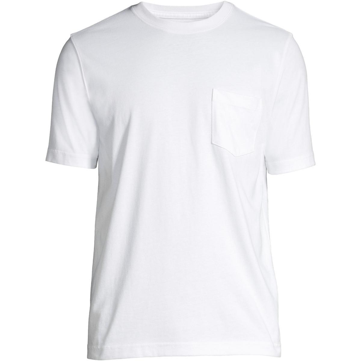 Mens Lands End Super-T Short Sleeve T-Shirt with Pocket Product Image