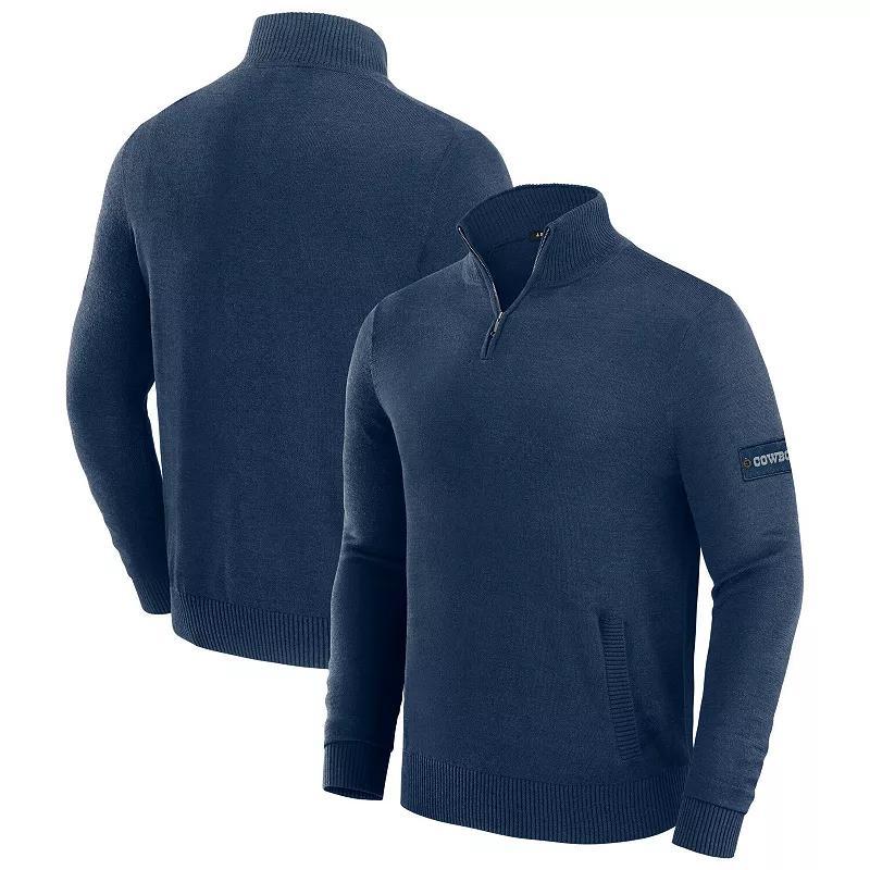 Mens J. Palmer New England Patriots Franchise Quarter-Zip Sweater Blue Product Image