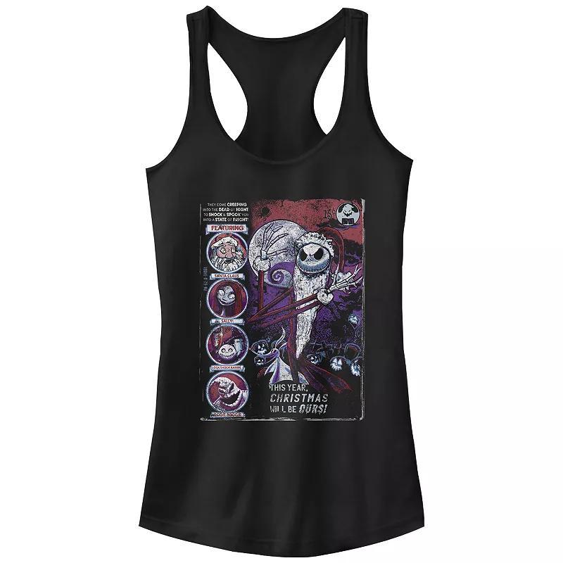 Disneys The Nightmare Before Christmas Womens Comic Book Cover Racerback Tank Top, Girls product image