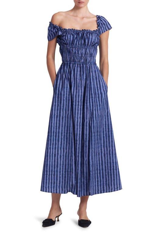 Altuzarra Lily Stripe Off the Shoulder Stretch Cotton Dress Product Image