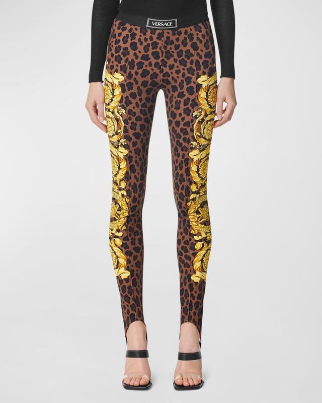 Wild Barocco-Print Stirrup Leggings Product Image