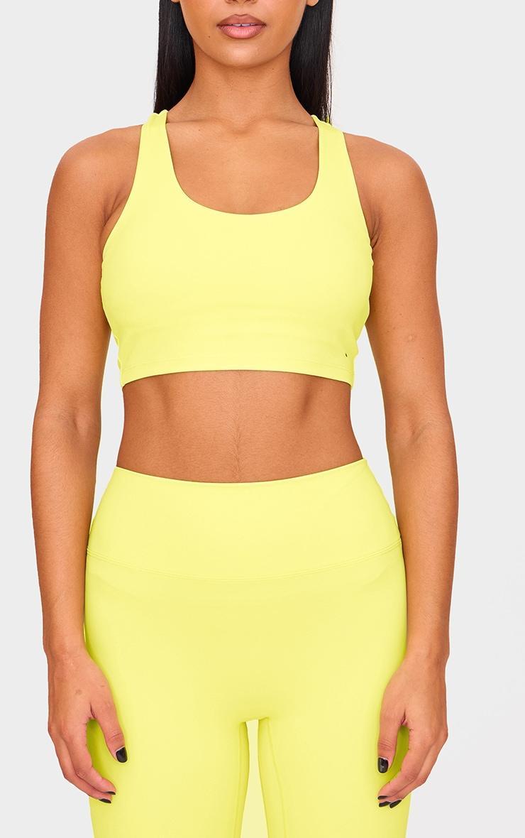 Lime Sculpt Double Layer Padded Sports Bra Product Image