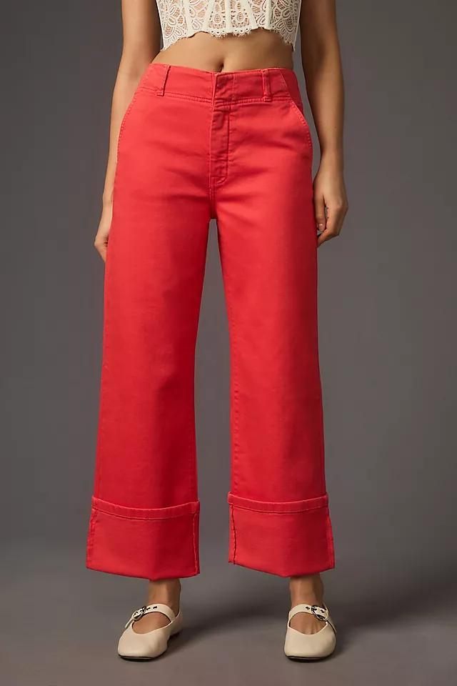 Pilcro Relaxed Cuff Mid-Rise Straight-Leg Jeans Product Image