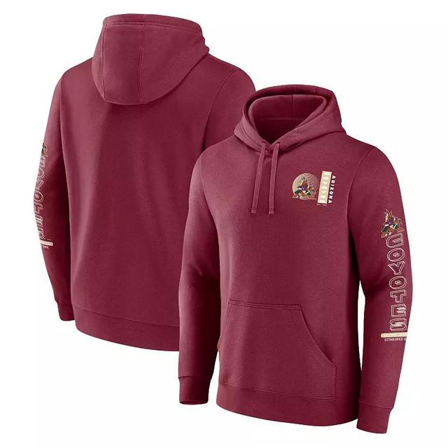 Mens Fanatics Branded Garnet Arizona Coyotes Revolution Pullover Hoodie Product Image